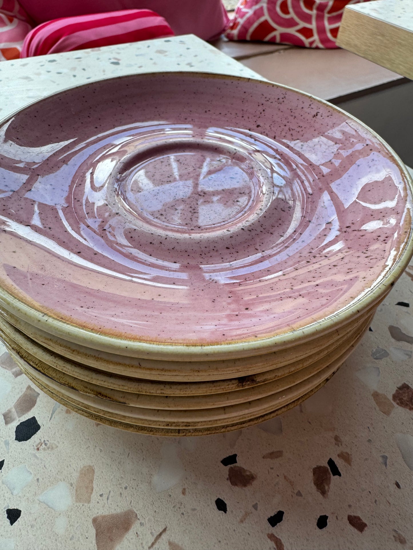 4 x Churchill Petal Pink Saucers