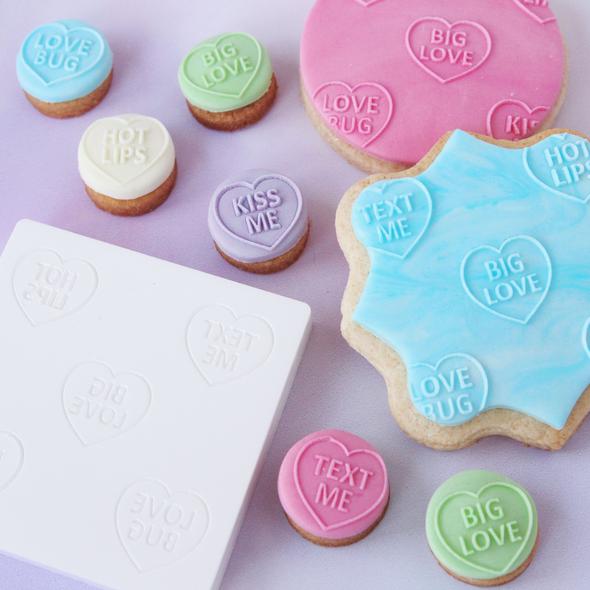 Sweet Stamp - Out Boss - Love Heart Texture Tile