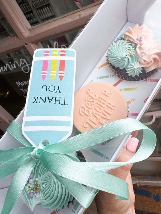 AVAILABLE IN STORE - Teacher Thank You Cupcakes - Box of 3