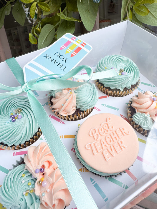 AVAILABLE IN STORE - Teacher Thank You Cupcakes - Box of 6