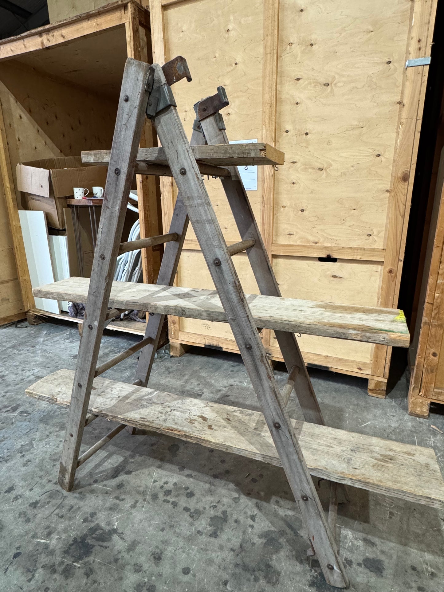 Rustic Wooden Display Ladder